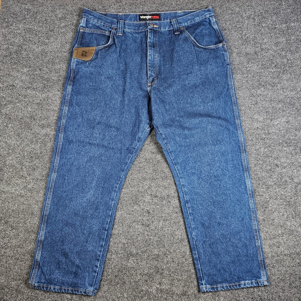 Wrangler Riggs Workwear Relaxed Fit Jean Men 42x30(40x29) Straight Leg Dark Wash
